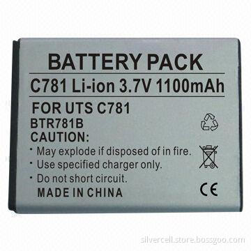 Li-ion Mobile Phone Battery for UTStarcom C781, with 1,100mAh Capacity